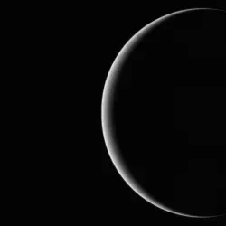 View of crescent of Uranus.